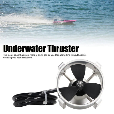 5T 3P Fully Sealed Underwater Thruster For RC Boat And ROV with aluminum CNC body and propeller, cable attached