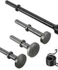 Five Piece Smoothing Air Hammer Bits Kit with 10mm Shank for Pneumatic Tools, high carbon steel chisels and spring