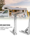 8 Inch Folding Shelf Bracket Wall Mount Heavy Duty Maximum Load 45Kg Cold Rolled Steel Collapsible in front of RV