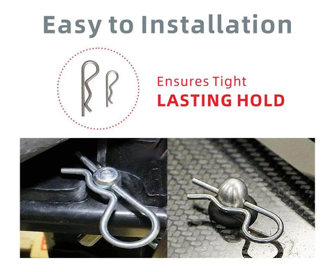 95 Piece Cotter Pins Kit With 7 Sizes Heavy Duty Stainless Steel R Clips For Trailer Hitch And Spring Fasteners Rustproof 304 Grade Hardware Essentials