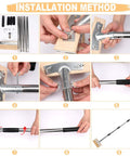 Installation method for 7-Inch Deck Stain Brush Applicator With 60-Inch Long Handle Wide 7 By 2 Inch Brush Head For Fast Even Coverage