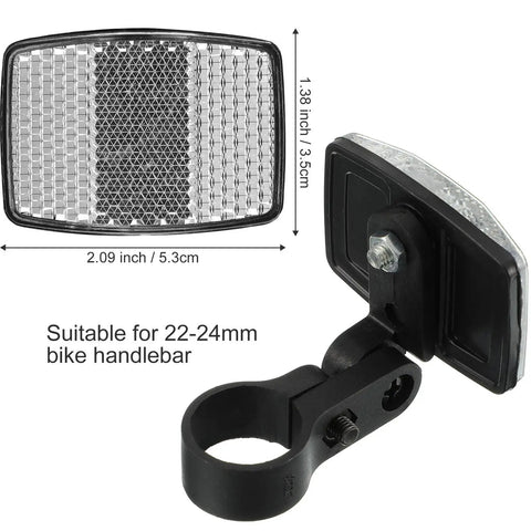 4 Pack Bike Spoke Reflectors For Front And Rear, Red And White Safety Reflectors for handlebar mount suitable for 22-24mm