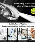 High Pressure Shower Head With Handheld 10 Functions Pause Mode Power Wash Non Clogging Nozzles For Big Flow Spa Like Massage
