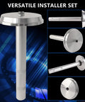 Heavy Duty Pinion Bearing Race Driver Set For Trucks 2 11/16 Inch To 4 1/8 Inch Front And Rear Axle installation tools shown