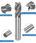 End mill cutter, 4-flute spiral, HSS, straight shank, 14x12x26x83mm
