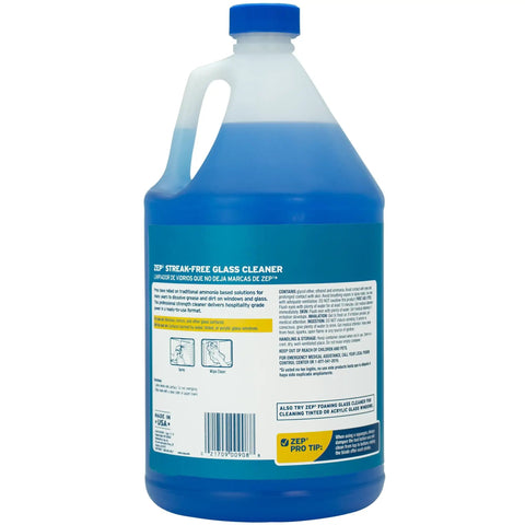 Bottle of Streak Free Glass Cleaner That Delivers Spotless Windows And Mirrors Fast With An Ammonia Based Professional Grade Formula