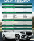 Vehicle fitment chart for 6x120 6x127 Wheel Spacers 6mm Without Bolts 4 Piece Set For GM Rides with compatible models list.