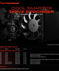 Engine Radiator Cooling Fan Assembly For Buick Verano And Chevy Cruze showing heavy-duty fan and radiator design.