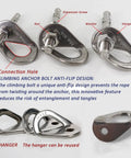 304 Stainless Steel Climbing Anchor Bolts Set For Rock Climbing Hangers M10 And M12 Bolt Fasteners 25 To 30 KN, showing bolts and hangers