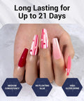 Fleurwee Plant Based Gel Nail Polish Kit Four Piece Set With 21 Pink Shades Hema Free Non Toxic Long Lasting No Chip Manicure