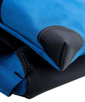 Corner detail of Three Bag Tool Bag Set With Suspenders In Royal Blue Heavy Duty 1680D poly material, showing reinforced bottoms.