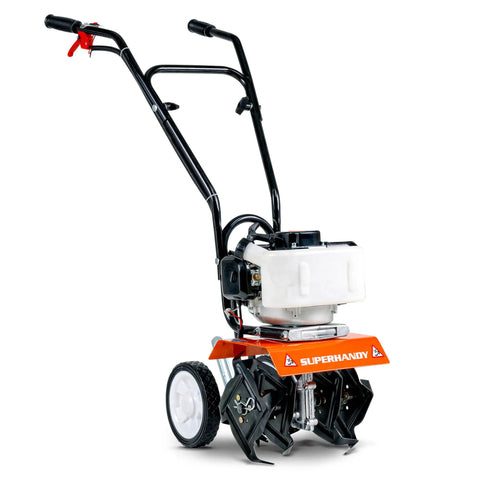 Beast Compact Gas Powered Mini Tiller Cultivator With 52cc Engine 1.8HP Four Adjustable Steel Tines Front Rotation 10 Inch