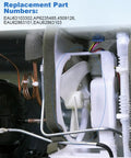 Installed Direct Fit Refrigerator Condenser Fan Motor Assembly Replacement For LG And Kenmore Models Replaces EAU63103302 AP6235485 4509126 EAU63103301 EAU62863101 EAU62863103