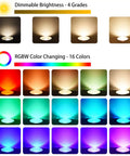 Multicolor RGB LED Par38 Flood Light Bulbs Outdoor Waterproof 1800LM 30W Equals 90W With Remote Dimmable 16 Colors Display