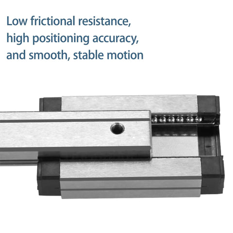 MGN9 Linear Rail Kit 100mm Two Pack With Two MGN9H 9mm Carriage Blocks Black For 3D Printer And CNC Machine close-up view