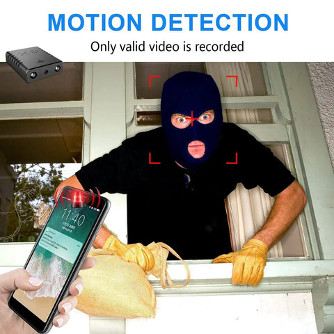 Illustration of Coin Sized Hidden Spy Camera With 1080P HD WiFi, AI human motion detection alerting via smartphone app.