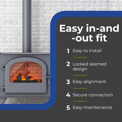 8 Inch Diameter Stainless Steel Single Wall Wood Burning Stove Elbow Connector 90 Degree Vent Pipe For Smoke And Exhaust Easy Install Durable Silver Finish For Safe Home Heating