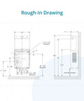 Rough-in drawing for Wall Mounted Bottle Filling Station With Refrigerated Filtered Water Dispenser Touch Free Sensor 9.5 GPH.