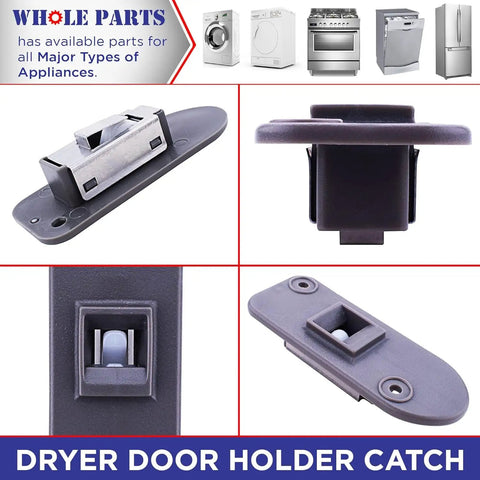 Dryer Door Catch Replacement DC97-18057A DC97-18057C for Samsung Dryers Replaces 4469234 AP6040097 PS9606214 EAP9606214