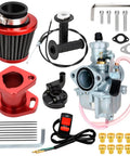 VM22 26mm Carburetor Throttle Assembly With Main Jets Kit Bolt On For Predator 212cc 224cc 196cc