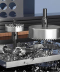Amazon high-speed steel hole saw set, 5 pcs (16-25 mm / 5/8-1 in), front view showing large and small hole saws.