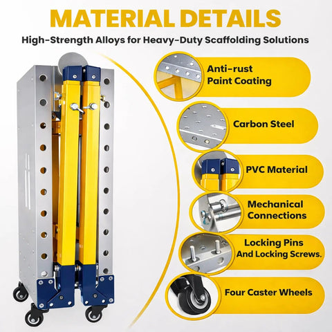 Built Tough Folding Welding Table With 4000 Lbs Beefy Load Capacity And Five Height Adjustable Levels For Portable Assembly Workbench featuring galvanized steel top and alloy frame.