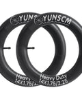 Two Heavy Duty 14 Inch Bike Inner Tubes with Schrader Valve 45/57-254 fits 14x1.75 14x2.25, E-bike ready, puncture-resistant