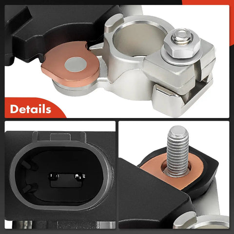 Direct Fit Battery Current Monitor Sensor Module With Prewired Pigtail Harness Connector showing the harness connection and mounting details.