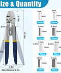 Heavy Duty Fishing Crimping Tool Kit With Stainless Steel Pliers And 590 Crimp Sleeves Beads Set In Eight Sizes For Wire Rope