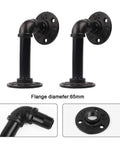 Industrial Pipe Shelf Brackets Set Of 6 For DIY Floating Shelves Black Iron Wall Mount Hardware Included Rustic Modern Home Decor