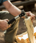 Using Compact Camping Axe For Survival And Bushcraft With A 3.1 Inch Stainless Steel Blade Lightweight Hatchet Hammer Tool