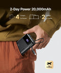 Hella Compact 20000mAh Power Bank With 45W Fast Charging in pocket, sleek design, perfect for travel and daily use.