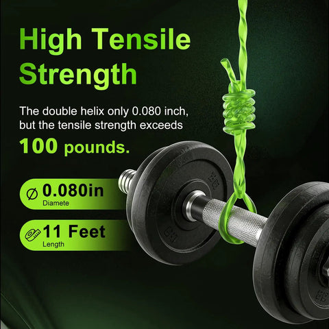 Weed Wacker String Replacement Kit For Ryobi Trimmers 0.080 Inch 11 Ft Spools Pack highlighted with tensile strength of 100 lbs.