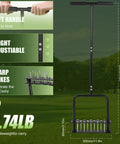 Manual Lawn Aerator Tool With Dual Spring Spikes Stainless Steel Lawn Aerator for soil loosening with T handle and sharp spikes