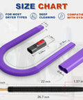 Size chart for Must-Have Dryer Vent Cleaning Kit With Brush And Hose Lint Vacuum Attachments For Dyson Gen5 V15 V15s V12 V11 V10 V9 V8 V7