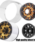 Beadlock Alloy RC Wheels For 1/18 And 1/24 RC Crawlers Gold 4 Pack Built Tough With CNC Machined 6061 T6 Aluminum Rims