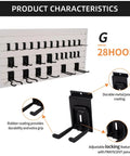 Heavy Duty Slat Wall Hook Set 28 Piece Garage Storage Kit With Locking Hooks For Slatwall Panels in black on display