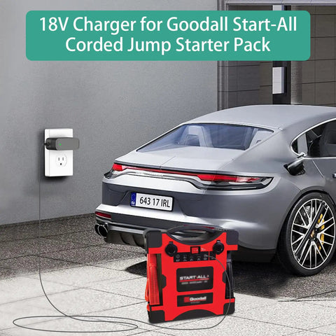 18V 2A Jump Starter Power Supply For JP 12 4000T 5000T 10000T Start All Corded Jump Packs Battery Replacement Charger Compact AC DC Adapter With Fast Charging For Quick Car Truck Or SUV Jumpstarts