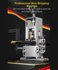 Heavy Duty Manual Wire Stripper Machine For Copper Cables 0.04 To 1 Inch, Alloy steel blades, adjustable for drill or hand crank.