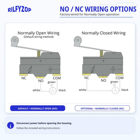 Foot Pedal Switch With Aluminum Housing and Protective Guard, 15A SPDT Momentary NO NC, wiring diagram for NO and NC terminals