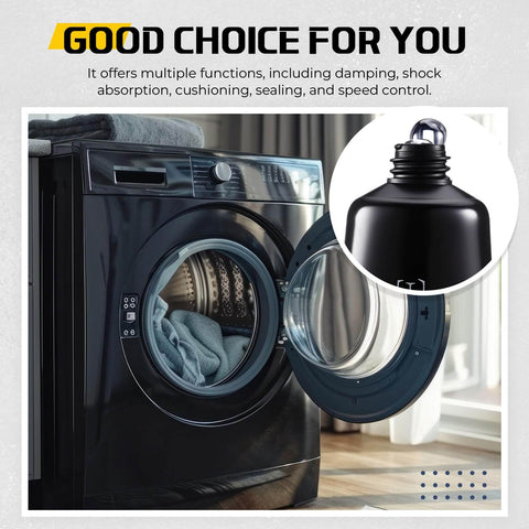 Open washing machine with circle inset of black bottle, highlighting Two Tubes 10G Synthetic Damping Grease For Optical Instruments Household Appliances And Rolling Parts Keeps Things Quiet And Smooth For Gears Bearings And DIY Home Maintenance