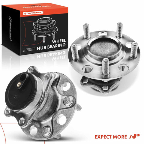 Rear Wheel Bearing And Hub Assembly Set For Mitsubishi Lancer 2008 2009 5 Lug 2 Pack FWD Only Beefy Replacement