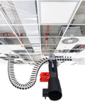 Automatic Chain Nail Gun Adapter, Hella Tough Stainless Steel Spike Driver with nails, mounted for drywall installation.