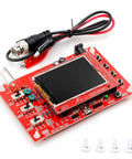 DIY Digital Oscilloscope Module Kit With 2.4 Inch TFT Display For 0 To 200 KHz Range Hands On Education PCB Board For DSO138 Projects And Electronics Training Today, showing red PCB and components.