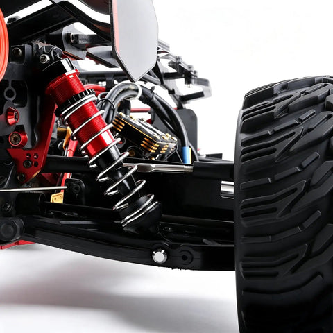 Close-up of Stiffer Bearing Steel RC Shock Springs Set For Arrma 6S RC Trucks Including Kraton Notorious Fireteam