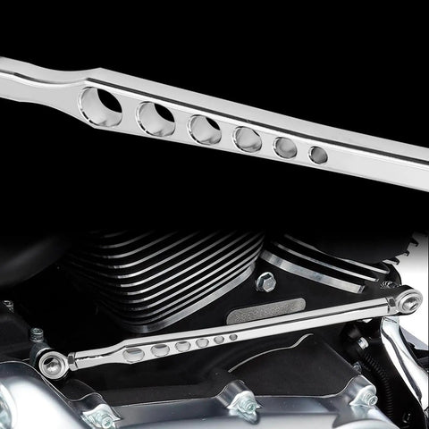 Sliver Chrome Shift Linkage Gear Shifter Replacement For Harley Davidson Electra Glide Road King Street Glide Road Glide Trike Glide Softail Dyna 1986 To 2023 Ride Ready Aftermarket Upgrade For Touring Models And Big Twin Cruisers on Harley engine