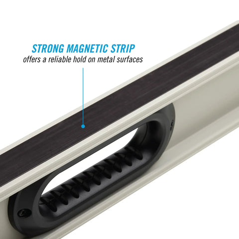 Rock Solid 78 Inch Magnetic Aluminum I Beam Level With Three High Visibility Vials And Strong Magnetic Strip Built Like A Truck For Serious Contractors And Builders