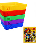 Stackable Brick Sorting Trays With Four Replaceable Sifting Layers Modular Parts Organizer For Legos And Small Pieces