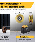 2 Pack Built Tough 4 Inch V Groove Sliding Gate Rollers With Welded Brackets And Dual Sealed Bearings Crushing A Solid 3000 Pound Load For Corrosion Resistant Yard Glide with dimensions