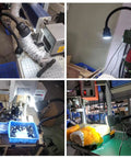 Magnetic Dual Gooseneck Work Light 1200 Lumens IP66 waterproof with 20-inch flexible neck on various workstations in use